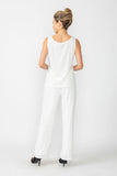 Ivory Round Neck Top & Straight Leg Pants