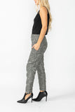 Charcoal Waist Elastic Pants