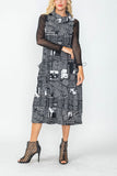 Black Side Design Pocket Sleeveless Balloon Dress