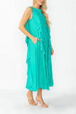 Baltic Sleeveless Ruffle Dress
