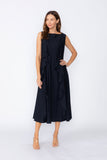 Black Cowl Neck Sleeveless Drape