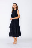 Black Cowl Neck Sleeveless Drape
