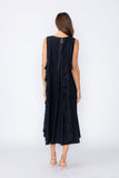 Black Cowl Neck Sleeveless Drape