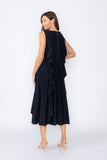 Black Cowl Neck Sleeveless Drape