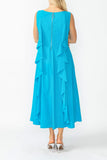 Turquoise Cowl Neck Sleeveless Drape