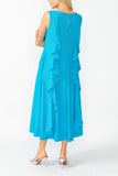 Turquoise Cowl Neck Sleeveless Drape