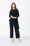 Black Wide Leg Straight Pants
