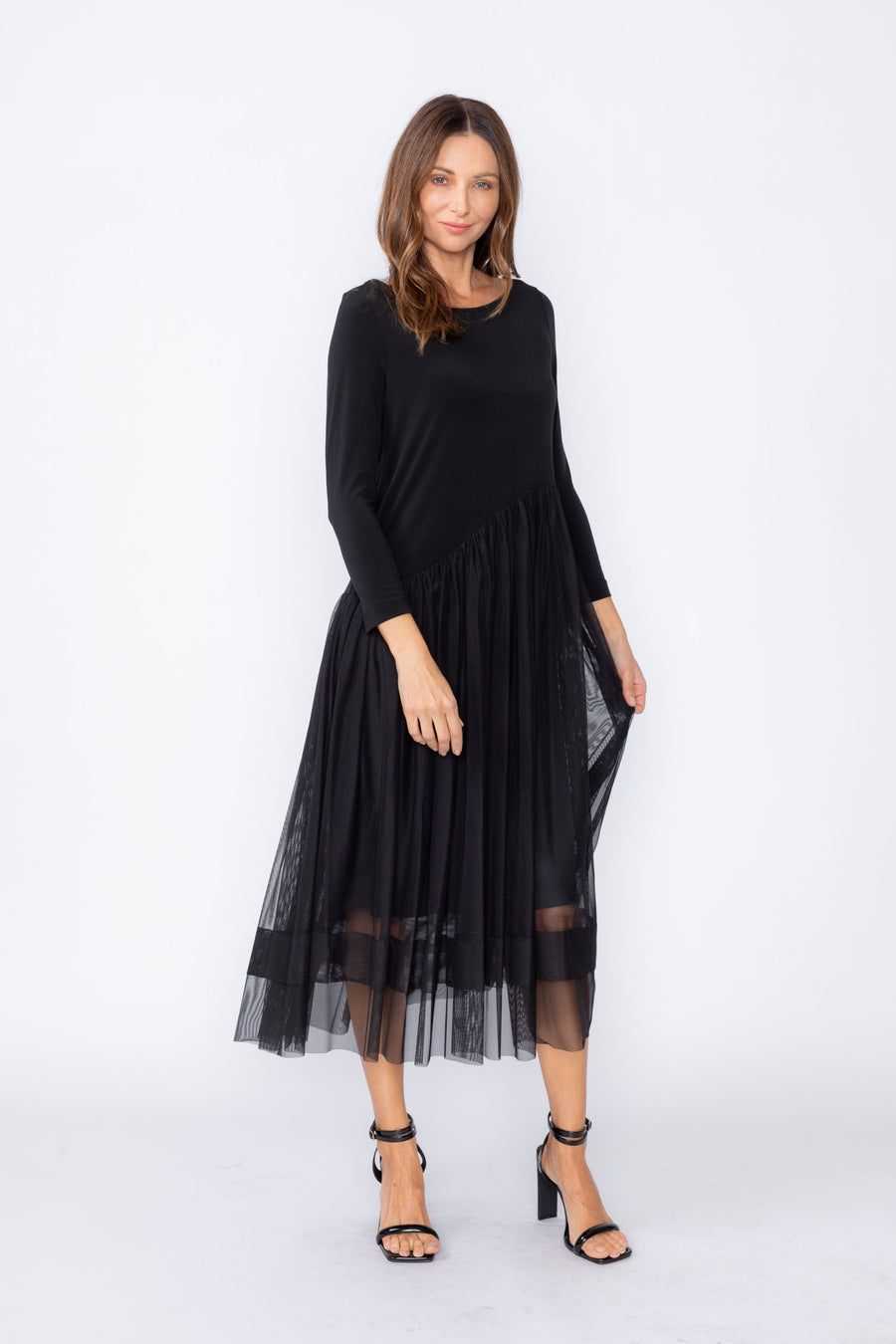 ic collection black dress Black Bubble Tank Dress Black / Small