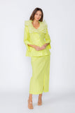 Neon Organdy Collar Edge Wire Finish Jacket