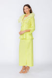 Neon Organdy Collar Edge Wire Finish Jacket