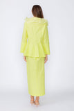 Neon Organdy Collar Edge Wire Finish Jacket