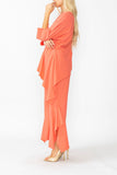 Sunset Side Pleats Asymmetrical Ruffle Top