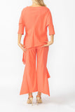Sunset Side Pleats Asymmetrical Ruffle Top