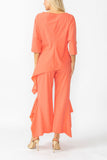 Sunset Side Pleats Asymmetrical Ruffle Top