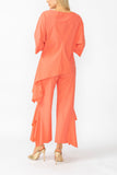 Sunset Side Pleats Asymmetrical Ruffle Top