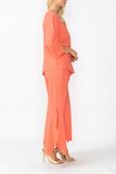 Sunset Side Pleats Asymmetrical Ruffle Top