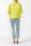 Lime Zipper Contrast Biker Jacket