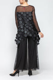 Black Asymmetrical Long Sleeves Top