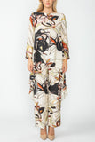 Multi Color Floral Brush Print Top