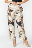 Flower Watercolor Print Pants