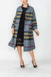 Multi Color Button Front Coat