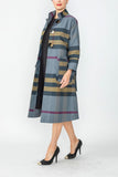 Multi Color Button Front Coat
