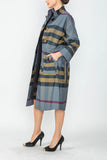 Multi Color Button Front Coat
