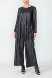 Black Mixed Media Tunic Top