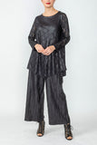 Black Mixed Media Tunic Top