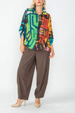 Multi Color Front Double Tuck Blouse