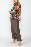 Multi Color Front Double Tuck Blouse