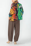 Multi Color Front Double Tuck Blouse