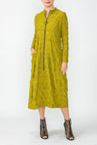 Mustard Bubble Hem Dress With Zip