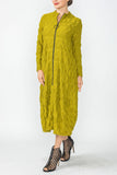 Mustard Bubble Hem Dress With Zip