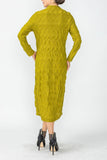 Mustard Bubble Hem Dress With Zip