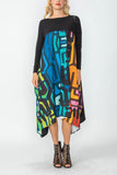 Multi Color Scarf Square Dress