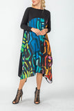 Multi Color Scarf Square Dress