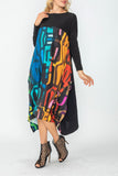 Multi Color Scarf Square Dress