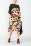 Multi Color Square Drape Scarf Dress