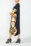 Multi Color Square Drape Scarf Dress