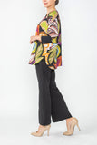 Multi Color Zip Front Poncho