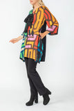 Multi-Color Long Tunic With Buttons