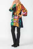 Multi-Color Long Tunic With Buttons