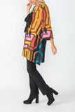 Multi-Color Long Tunic With Buttons