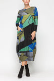 Multi-Color Bubble Dress With Side Pocket