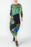 Multi-Color Bubble Dress With Side Pocket