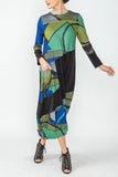 Multi-Color Bubble Dress With Side Pocket
