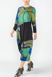 Multi-Color Bubble Dress With Side Pocket