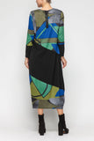 Multi-Color Bubble Dress With Side Pocket