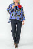 Blue High Low Cardigan